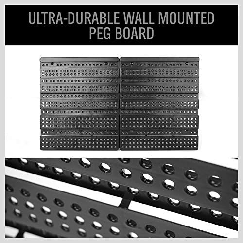 HORUSDY Wall Mounted Storage Bins Parts Rack 30PC Organizer Garage Plastic Sh...