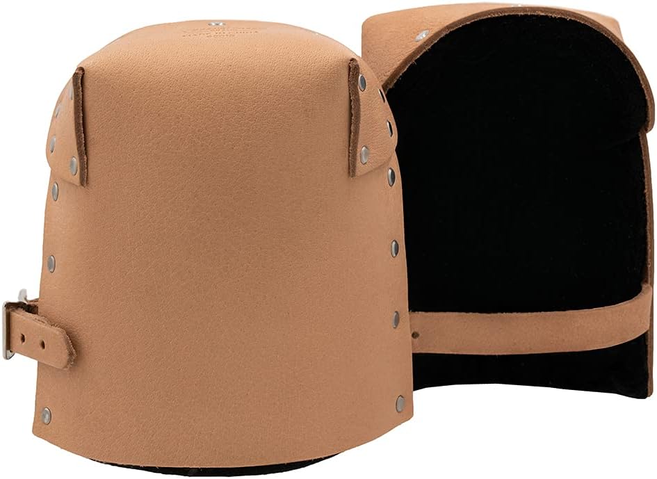 Bucket Boss Pro Leather Knee Pads 92013, Tan|Brown