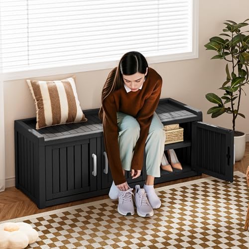 KAMABOKO 48.9" Shoe Storage Cabinet with Waterproof UV-Resistant, Entryw...