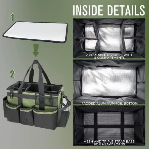 SCAVATA Wearable Cleaning Caddy Organizer with Handle & Shoulder Straps f...