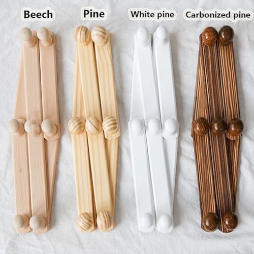 High Accordion Wall Hanger, Wooden Wall Expandable Coat Rack, Foldable Wooden...