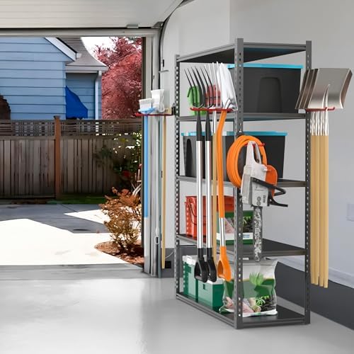 TORACK Garden Tool Organizer Wall Mount, Garage Folding Chair Storage Rack