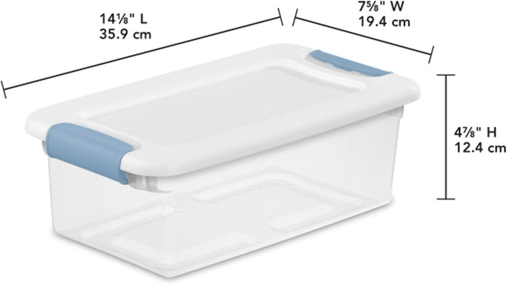 Sterilite 24-Pack Latching Box, Under Bed Storage Bins with Lids, Clear Plast...