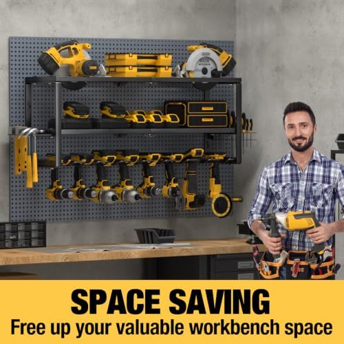 YYR Heavy Duty Power Tool Organizer Wall Mount, Cordless Drill Hanger Storage...