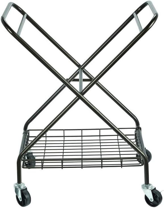 Artesa Verona Collapsible Metal Laundry Cart with Removable Basket & Canv...