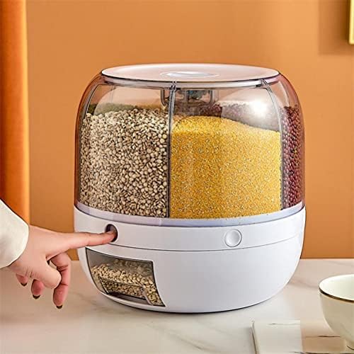 Dry Grain & Rice Storage Container - 12L Separate Rice Bucket Cereal Disp...