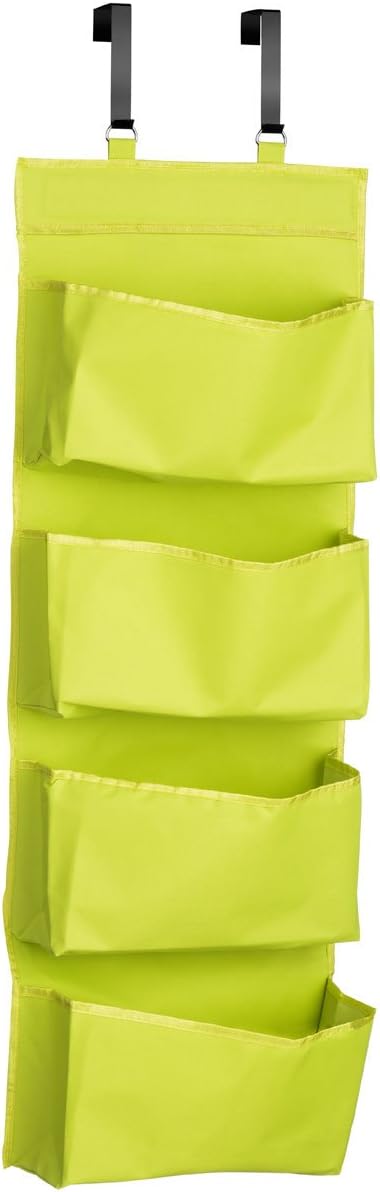 Premier Housewares 4-Tier Over Door Hanging Organiser - Lime Green