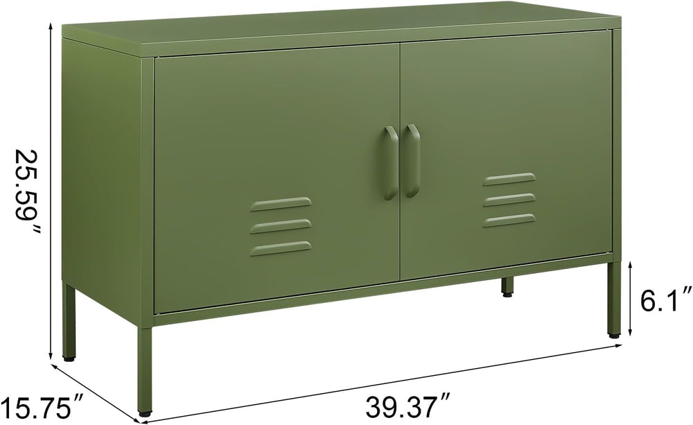 IRONFFICE Metal Storage Cabinet,Metal Cabinet with Doors and Adjustable Shelf...