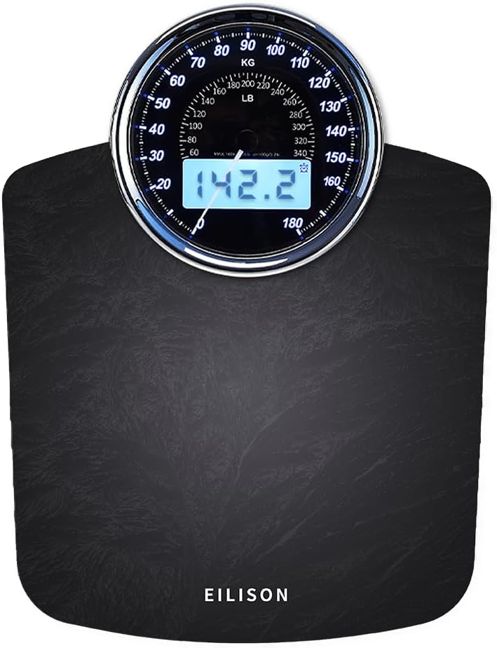 2-in-1 Digital & Analog Bathroom Scale, 400 lbs, Large Display