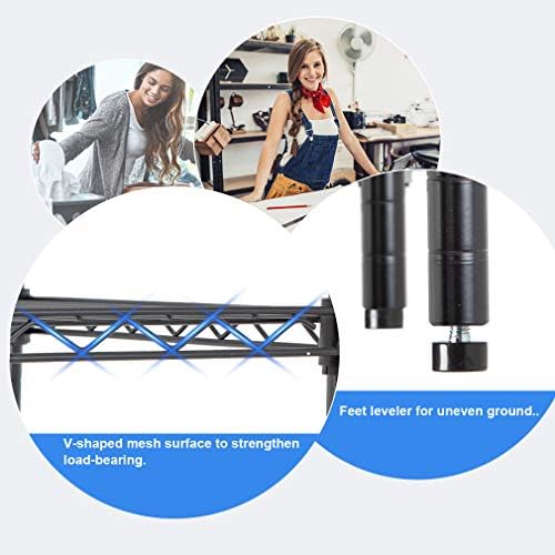 BestOffice 36"x14"x54" 4 Tier Layer Shelf Adjustable Steel Com...
