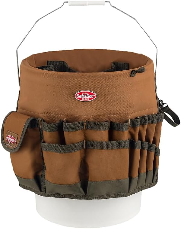 Bucket Boss Gatemouth 16 Tool Bag and Bucketeer Bucket Tool Organizer Bundle,...