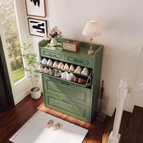 Shoe Cabinet for Entryway with 3 Flip Drawers & 2 Top Drawers