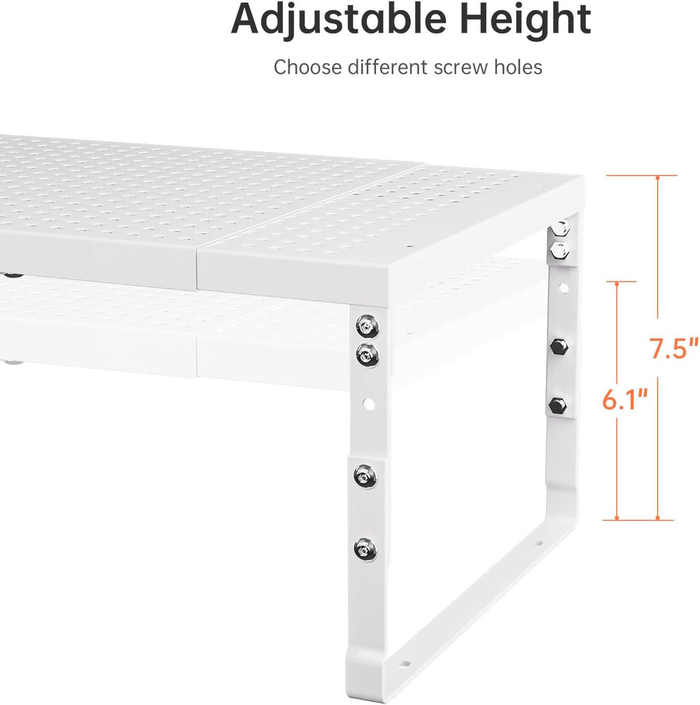 Cabinet Shelf,Expandable Adjustable Stackable Kitchen Organizer,for cabinets,...