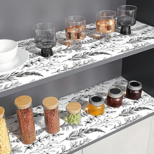 Quttisay Shelf Liner Non Adhesive Kitchen Drawer Liner 17.3in x 16.4ft