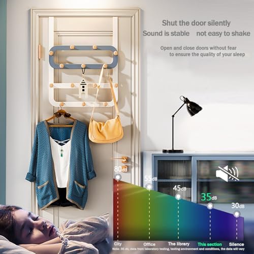 Over the Door Hook Rack, 14-Hook Coat Hanger for Clothes, Bags, Towels