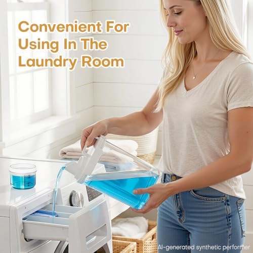 Homde Clear Laundry Detergent Dispenser: Reusable 3+2 Pack with Lids