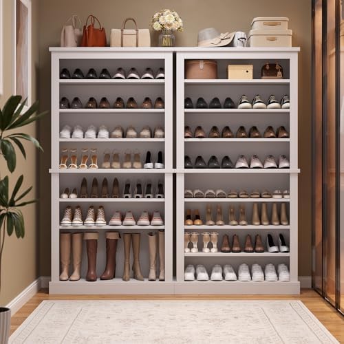 knoworld Freestanding Shoe Cabinet, Holds 40-45 Pairs, 71 Inch Tall 9-Tier Sh...