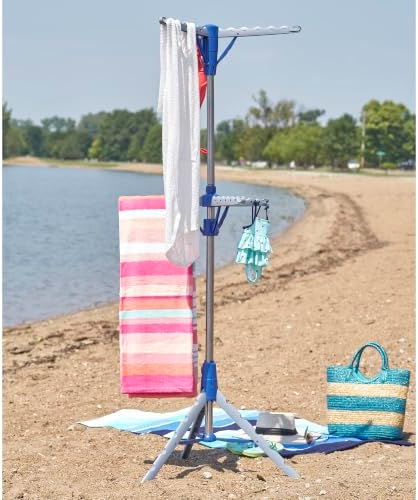 Household Essentials 5012-1 Portable 2-Tier Clothes Drying Rack Tri-pod | Dry...