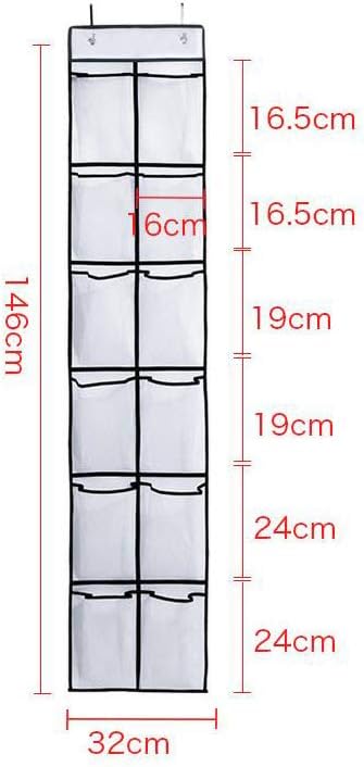 Shoe Hanging Bag Behind Door Non-Woven Storage Hanging Bag 12 Compartment Fin...