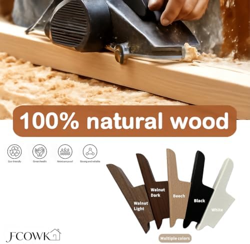 Wood Wall Hooks 4 Pack Coat Hooks Wall Mount, Towel Hooks for Bathrooms