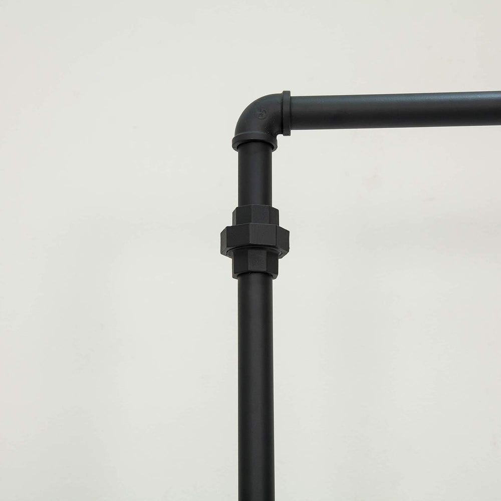 Industrial Pipe Clothing Rack 2-Tier Commercial Garment Rack Standing Display...