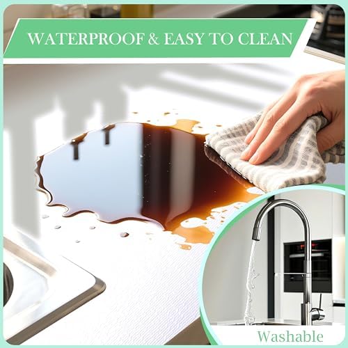 Cabinet Shelf Liners 24 Inch Wide X 20 Ft Non-Slip Drawer Mat for Kitchen Cab...
