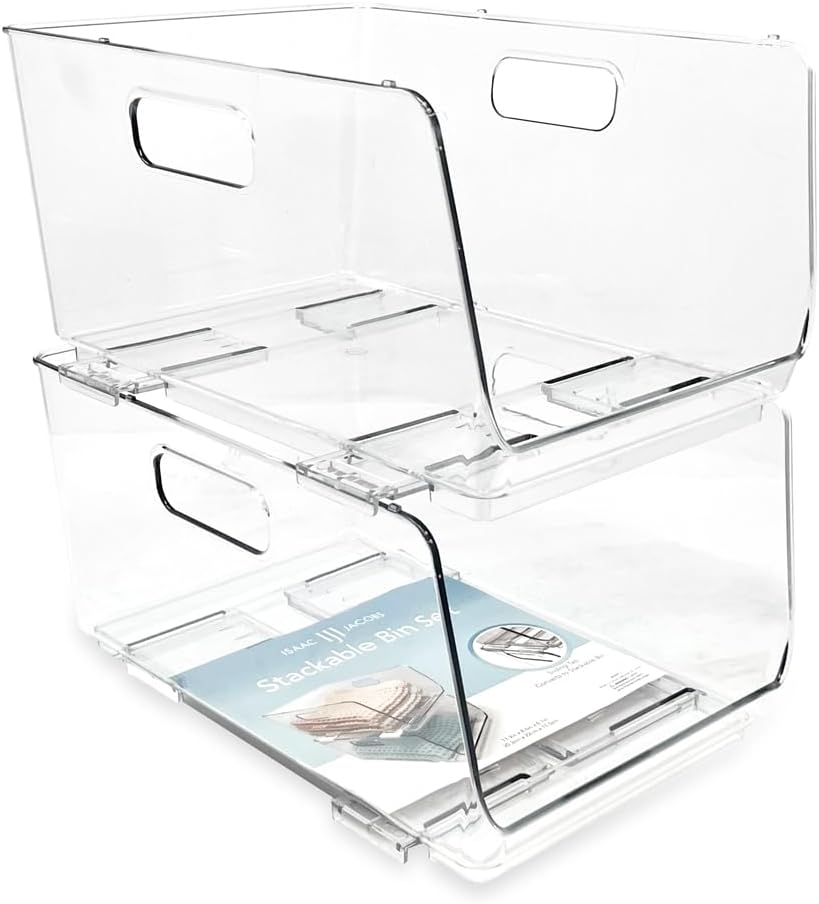 Isaac Jacobs 2-Piece (11.9" x 8.6" x 6.1") Large Deep Stackabl...