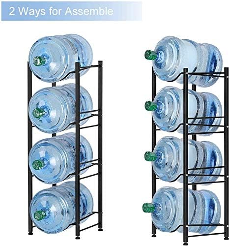 LIANTRAL Water Cooler Jug Rack, 4-Tier Heavy Duty Water Bottle Holder Storage...