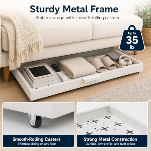 Fokyfok Under Bed Drawers,Under Bed Storage,Under Couch Drawer,1PC