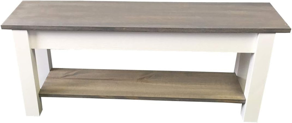 Cottage Bench with Shelf (72)