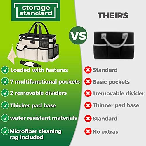 Cleaning Caddy Organizer with Handle - Large Caddy Bag for House & Bathro...