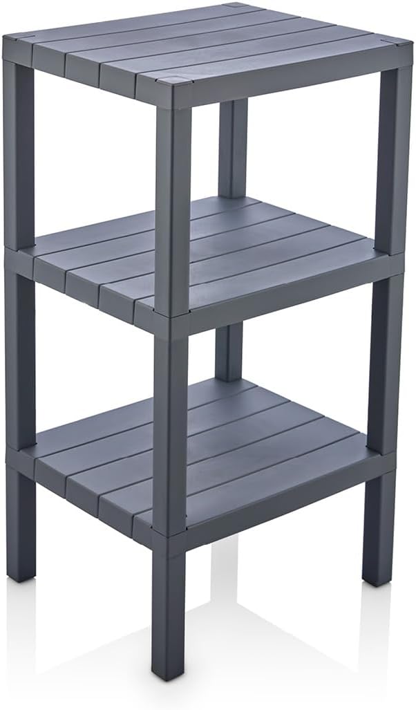 Honey-Can-Do Grey 3-Tier Storage Shelf