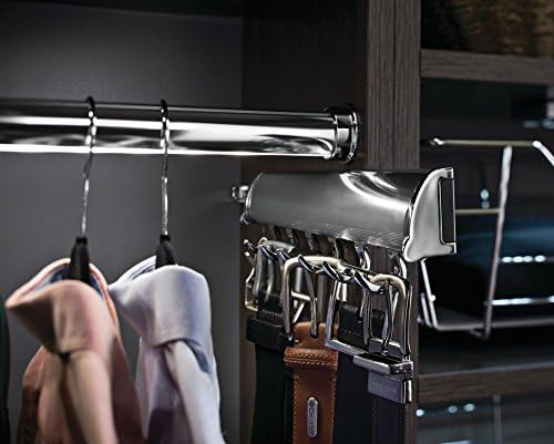 Belt Rack by Hafele, Synergy Collection (Polished Chrome, 6 Hook, 13 7/8")