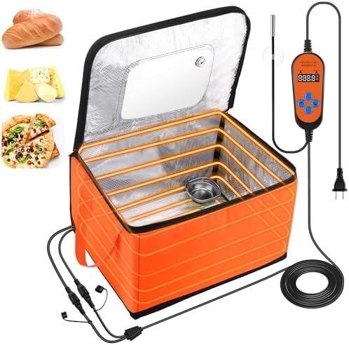 Bread Proofing Box with Heater, 41℉-122℉ Temperature and Timer Controller