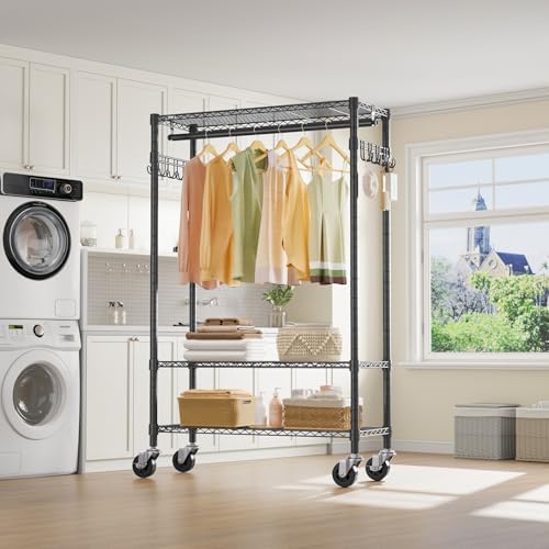 VIPEK R3 Rolling Clothes Rack Heavy Duty Portable Closet for Hanging Cloth