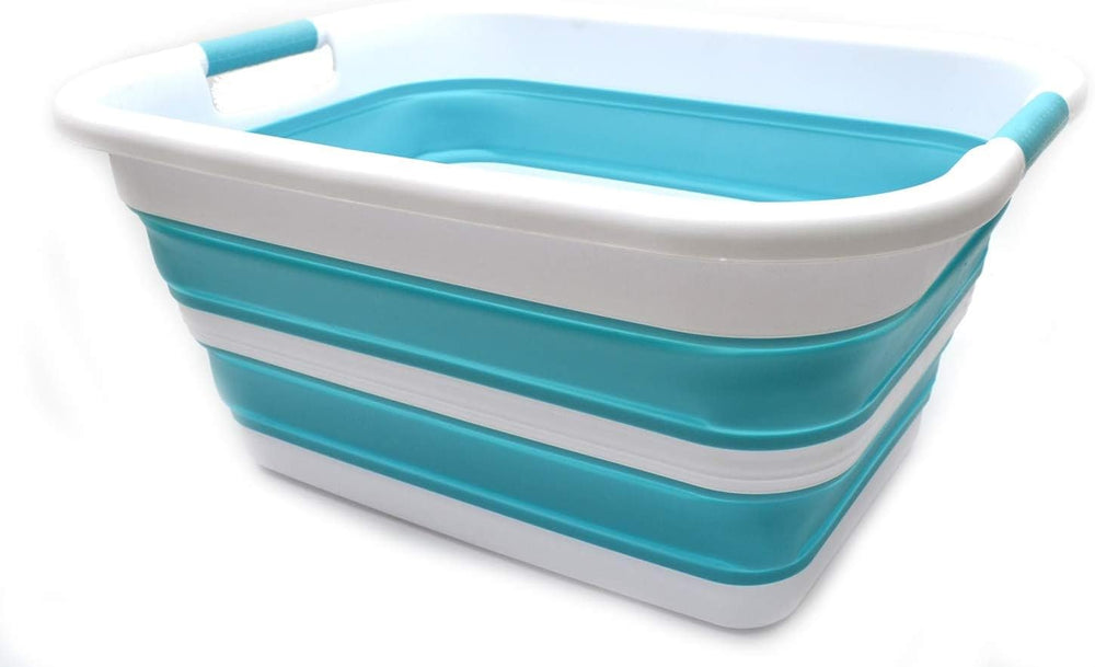 SAMMART 41L(10.8 gallon) Collapsible Plastic Laundry Basket-Foldable Pop Up S...