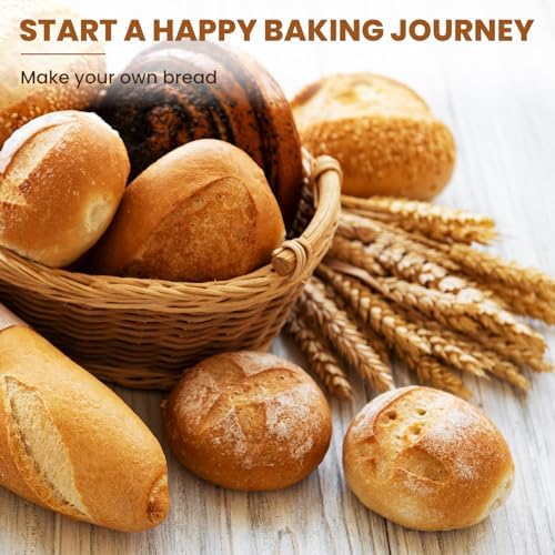 Kikcoin 6 Pack Banneton Bread Proofing Basket, 5 Inch Mini Banneton Basket