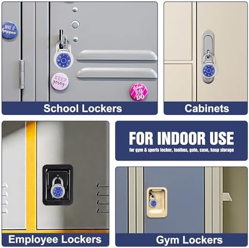 Combination Padlock 12 Pack, 50 mm (2") Blue Dial