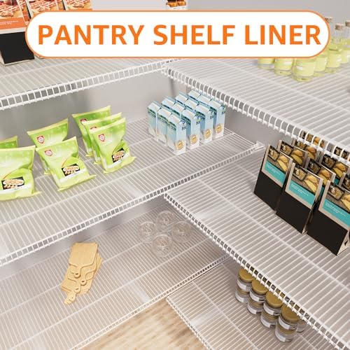 PABUSIOR Shelf Liner for 12 inch Wire Shelves: 11.5" W x 290" L Thi...