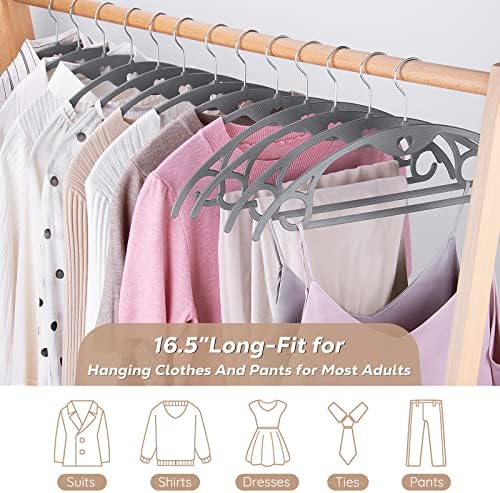 Plastic Hangers Grey Clothes Hanger 50 Pack