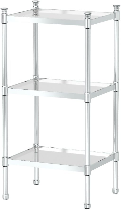 Gatco 1351 3-Tier Rectangle Taboret in Chrome