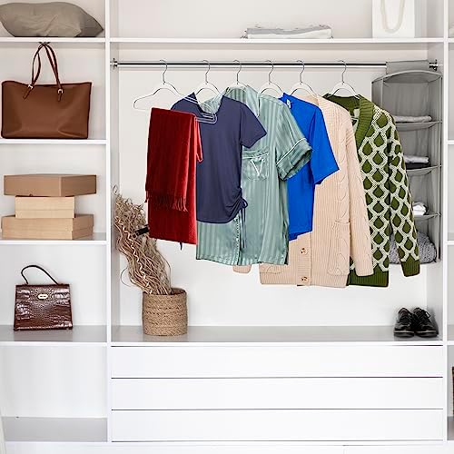 Quality Hangers Clear Plastic Hangers for Clothes | 50 Pack - 16.5 Inch | Hea...