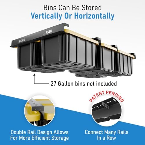 USA Based Overhead Garage Storage Rack, Connectable Heavy Duty Metal Ceiling ...