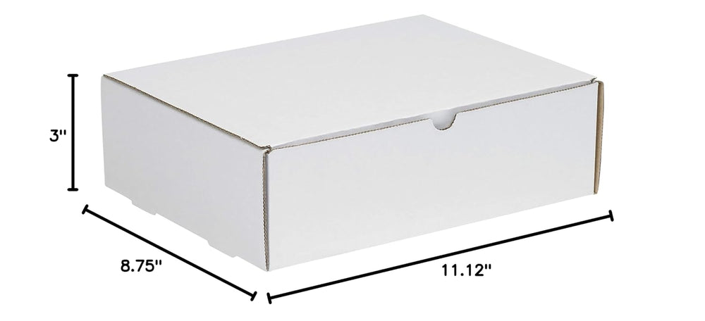Box USA Mailer Boxes Medium 11 1/8"L x 8 3/4"W x 3"H 50-Pack -...