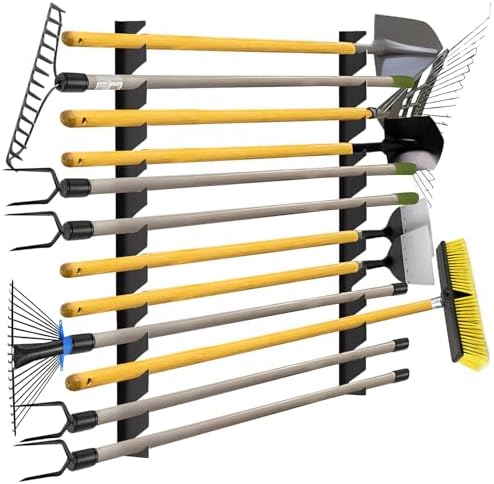 CZWL&HG Garage Tool Organizer Wall Mount – Heavy-Duty Solid Steel Rack fo...