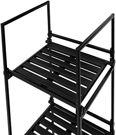Organize It All 5 Tier Square Freestanding Shelf Unit for Bedroom, Bathroom, ...