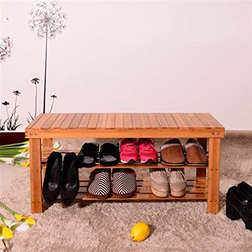 3 Tier Shoe Rack with Bench, Premium Bamboo Shoe Storage Shelf or Shoe Rack B...