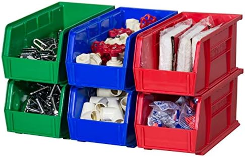 Akro-Mils 30230 & 30210 Plastic Hanging Stackable Storage Organizer Bins,...