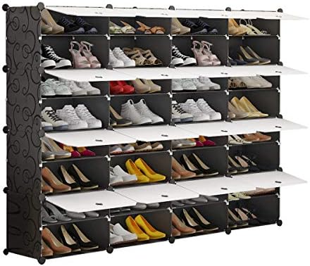 KOUSI Portable Shoe Rack Organizer 64 Pair Tower Shelf Storage Cabinet Stand ...