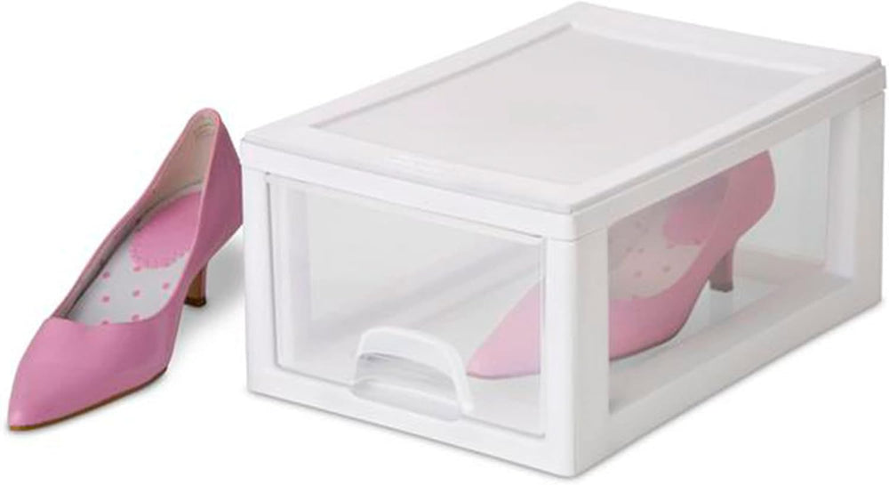 Sterilite Stacking Drawer Storage Organizer for Clothes, 6 Quart, 12-Pack